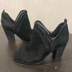 Vince Camuto suede black bootie, size 7